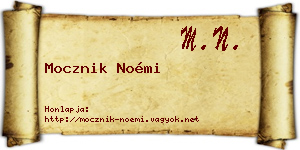 Mocznik Noémi névjegykártya